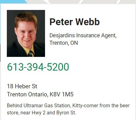 Peter Webb Desjardins Insurance Agent